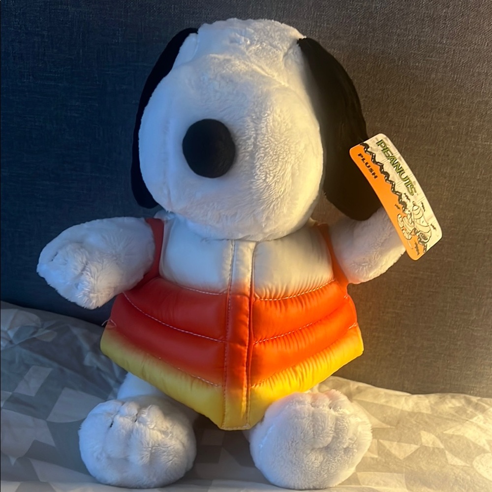 Peanuts Snoopy Plush in Orange Vest